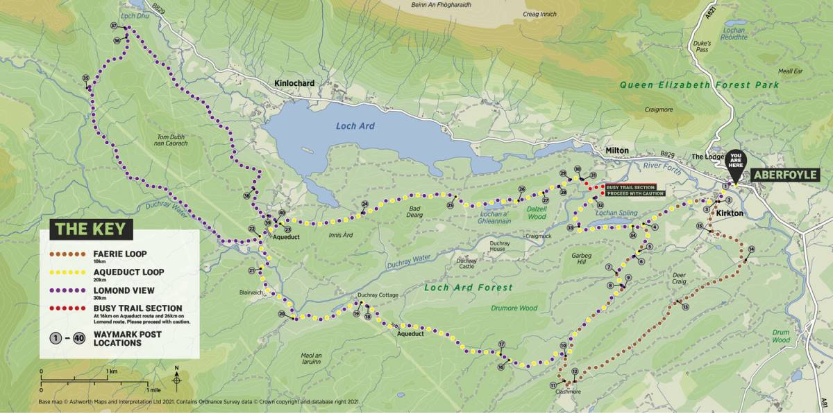 Aberfoyle waymarked trails